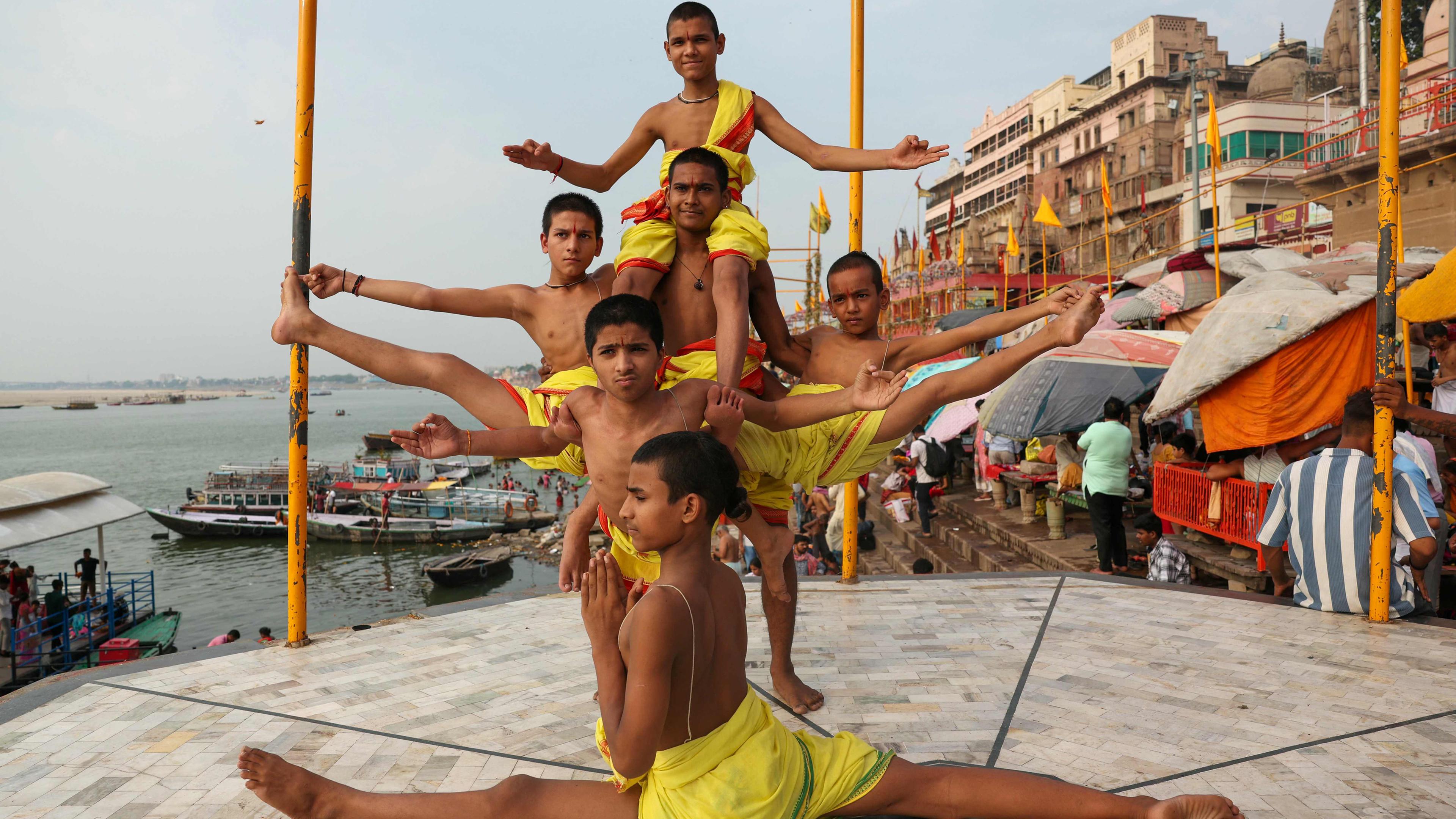 Internationaler Tag des Yoga in Indien.