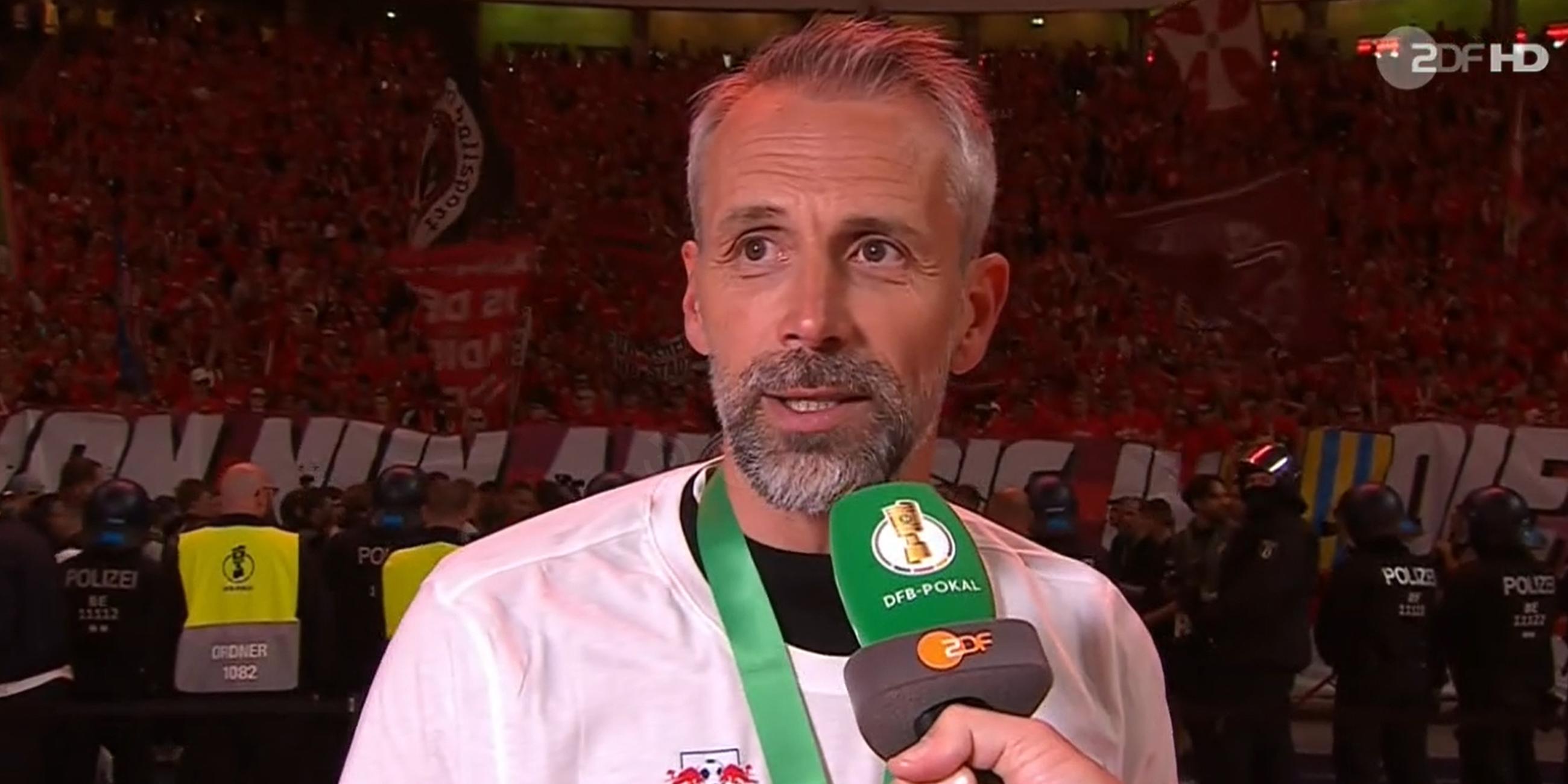 03.06.2023, Berlin: Marco Rose (Trainer RB Leipzig) im Interview mit Boris Büchler