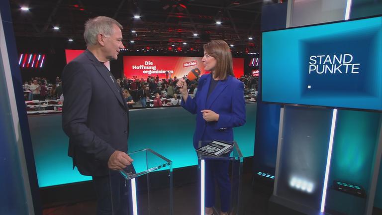 Jan van Aken im Interview beim Bundesparteitag die Linke in Chemnitz