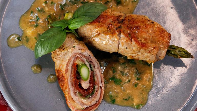 Involtini auf Bohnensalat 