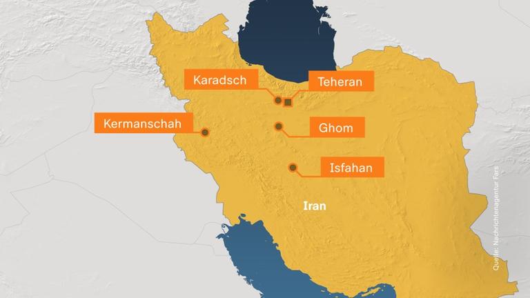 Bisher bekannte Angriffe in Iran