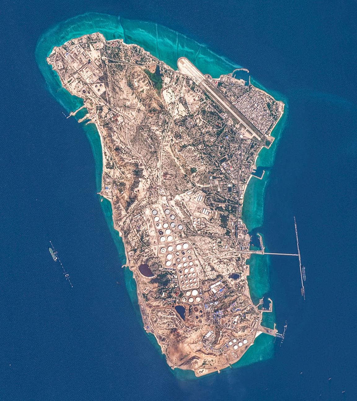 Dieses von der Europäischen Weltraumorganisation (ESA) zur Verfügung gestellte Bild zeigt die iranische Insel Kharg