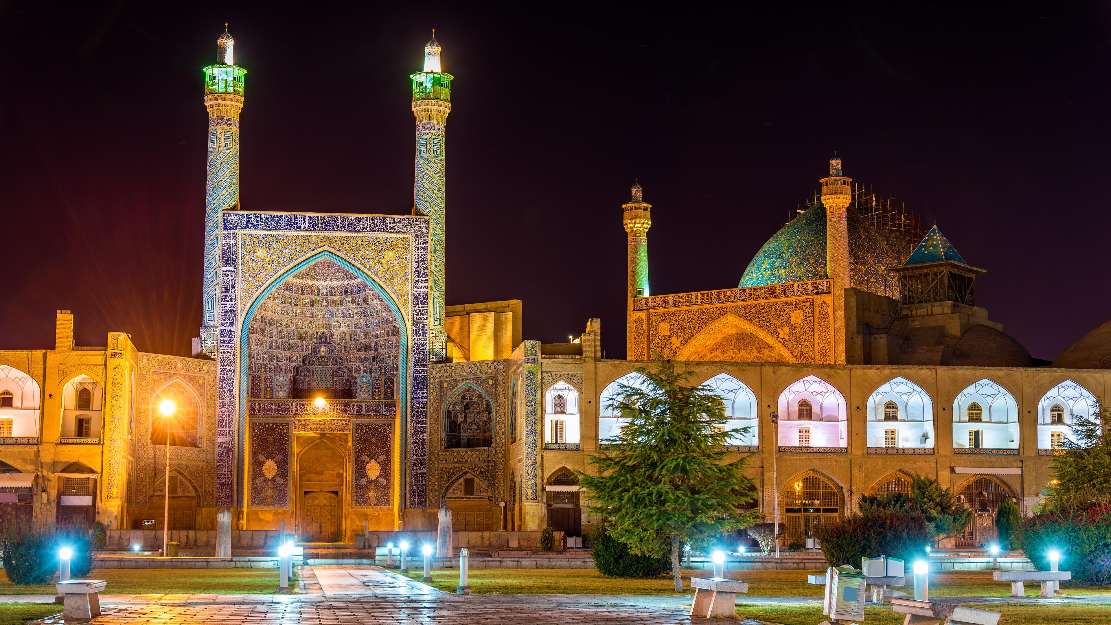 shah-moschee in isfahan bei nacht