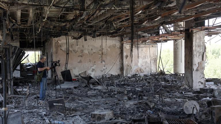 Zerstörte Etage eines Gebäudes