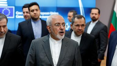 Irans Außenminister Javad Zarif am 15.05.2018 in Brüssel (Belgien)