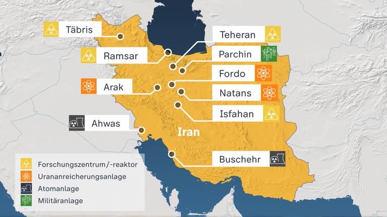 Iran Karte Atomprogramm 