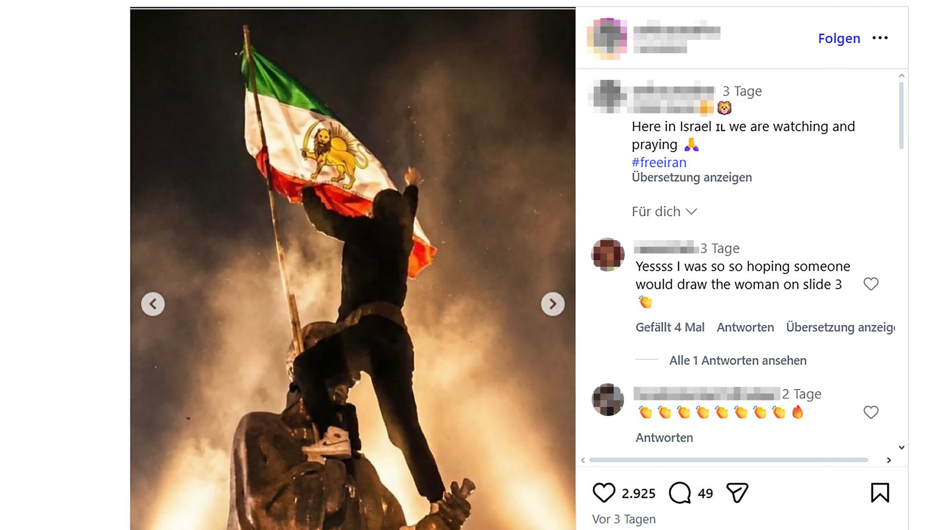 Iran Protest - Fake-Bild 