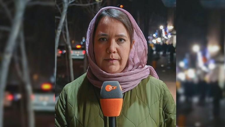 ZDF-Korrespondentin Phoebe Gaa berichtet aus Teheran, Iran