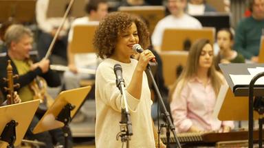 Sängerin in der Kölner Philharmonie.