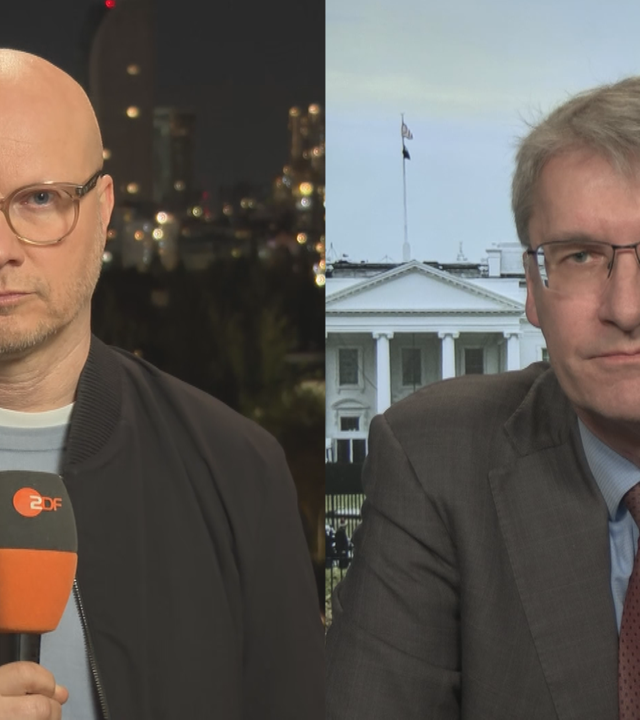 ZDF-Korrespondent Torge Bode aus Tel Aviv und ZDF-Korrespondent Elmar Theveßen aus Washington.