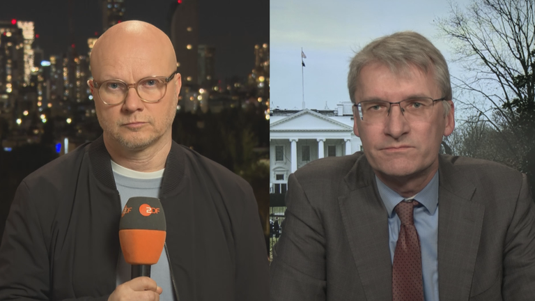 ZDF-Korrespondent Torge Bode aus Tel Aviv und ZDF-Korrespondent Elmar Theveßen aus Washington.