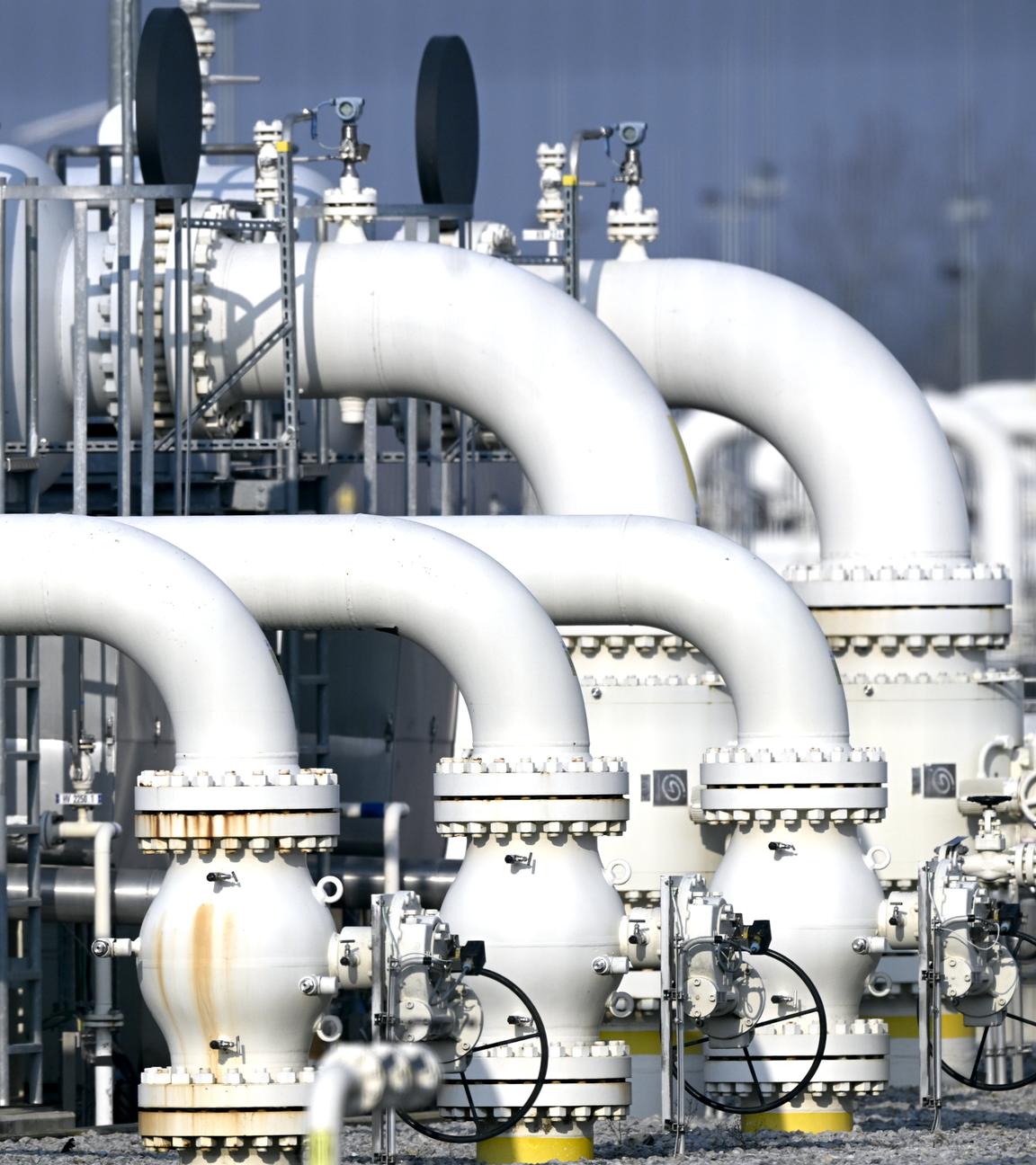 Übersicht vom Gelände der Gas Connect Austria Verdichterstation, aufgenommen am Mittwoch, 04. März 2026 in Baumgarten an der March.