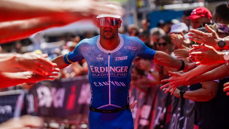 Patrick Lange bei der Ironman Europameisterschaft am 29.06.25 in Frankfurt, Deutschland.