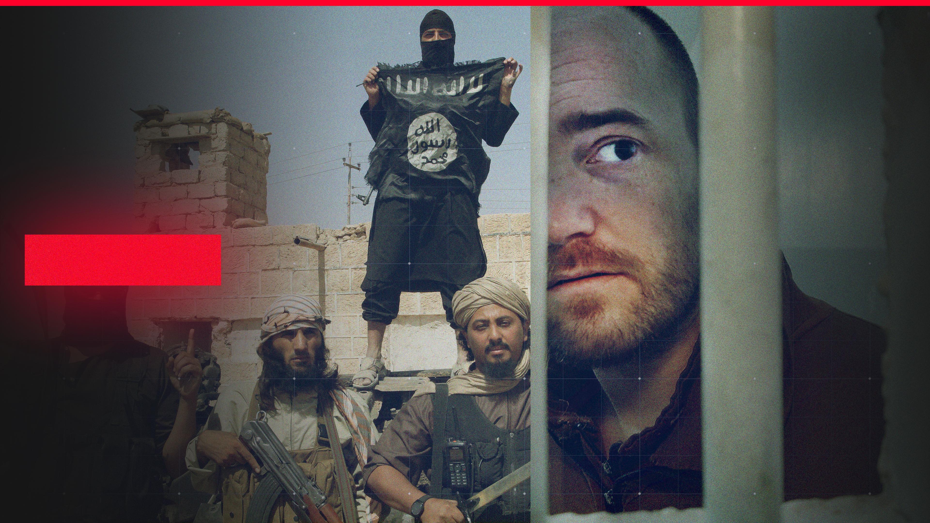 Deutscher IS-Anhänger Dirk Pleil im Gefängnis in Nordostsyrien blickt hinter Gefängnistür hervor