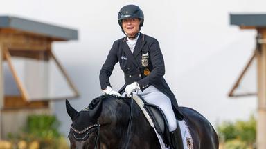 28.08.2025, Crozet, Frankreich: Isabell Werth auf Wendy de Fontaine während ihrer Dressurprüfung im Grand Prix bei der Team-Entscheidung der Europameisterschaft.