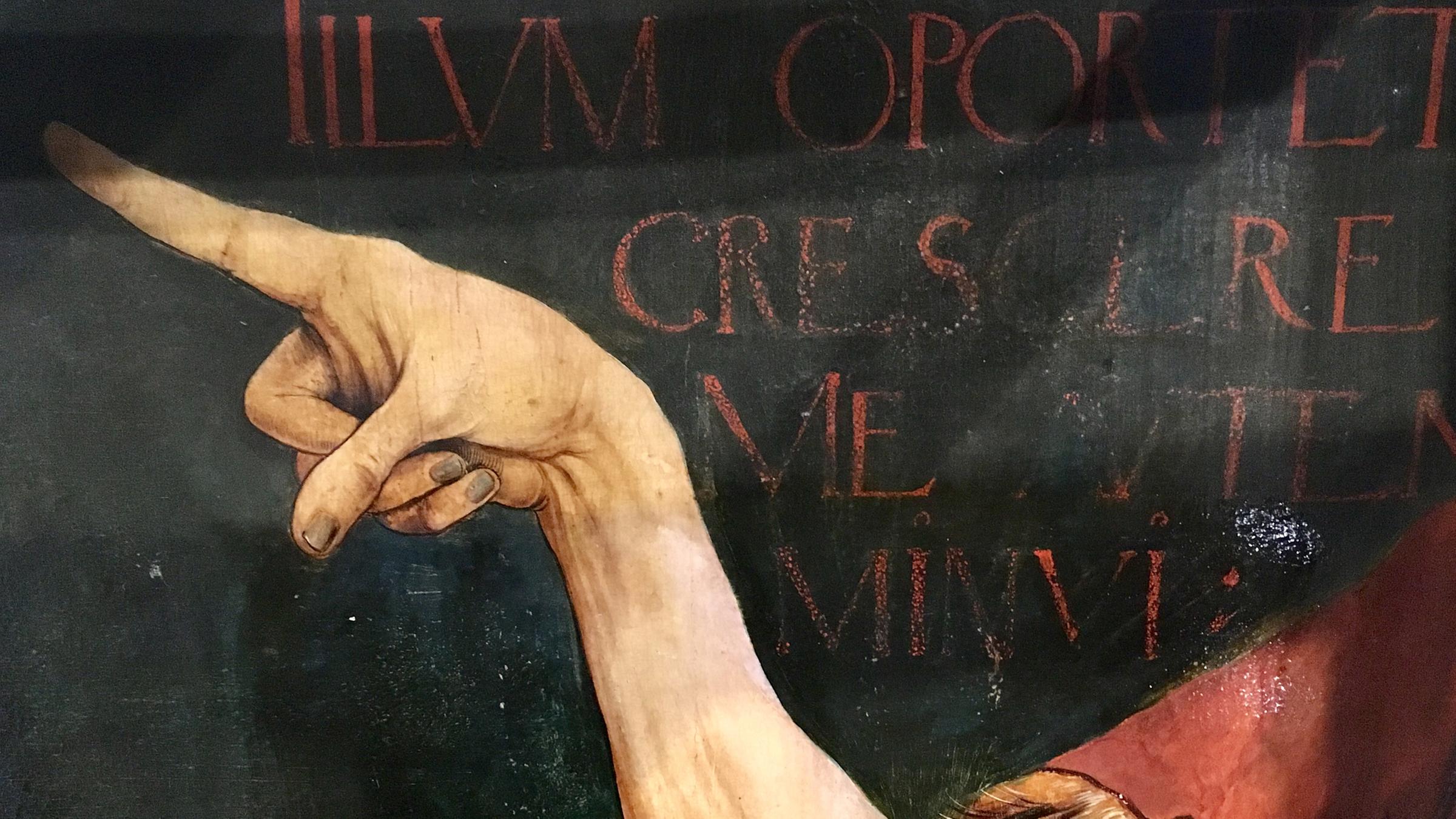Der überlange Zeigefinger von Johannes dem Täufer auf dem Isenheimer Altar