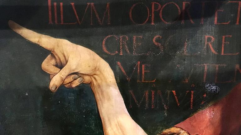 Der überlange Zeigefinger von Johannes dem Täufer auf dem Isenheimer Altar