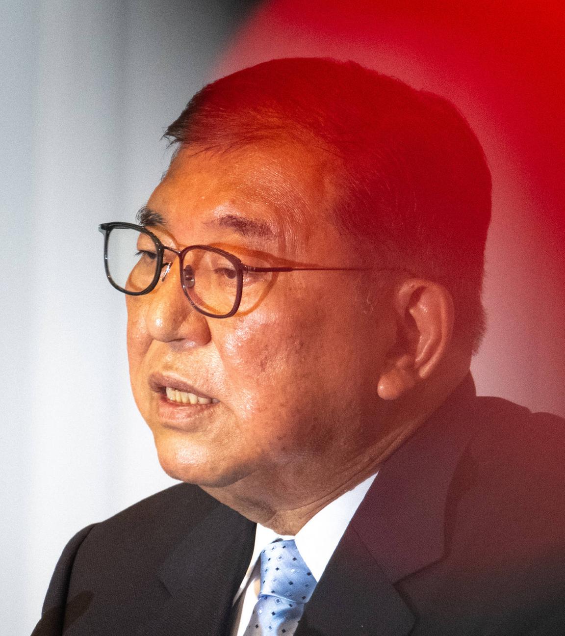 Japans Premierminister Shigeru Ishiba während einer Pressekonferenz am 21 Juli 2025 in Tokyo, Japan