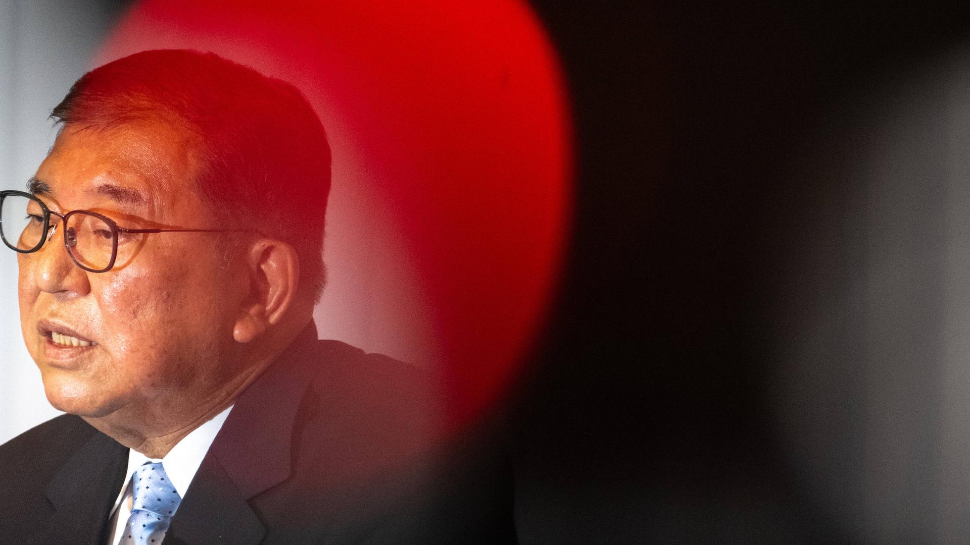 Japans Premierminister Shigeru Ishiba während einer Pressekonferenz am 21 Juli 2025 in Tokyo, Japan