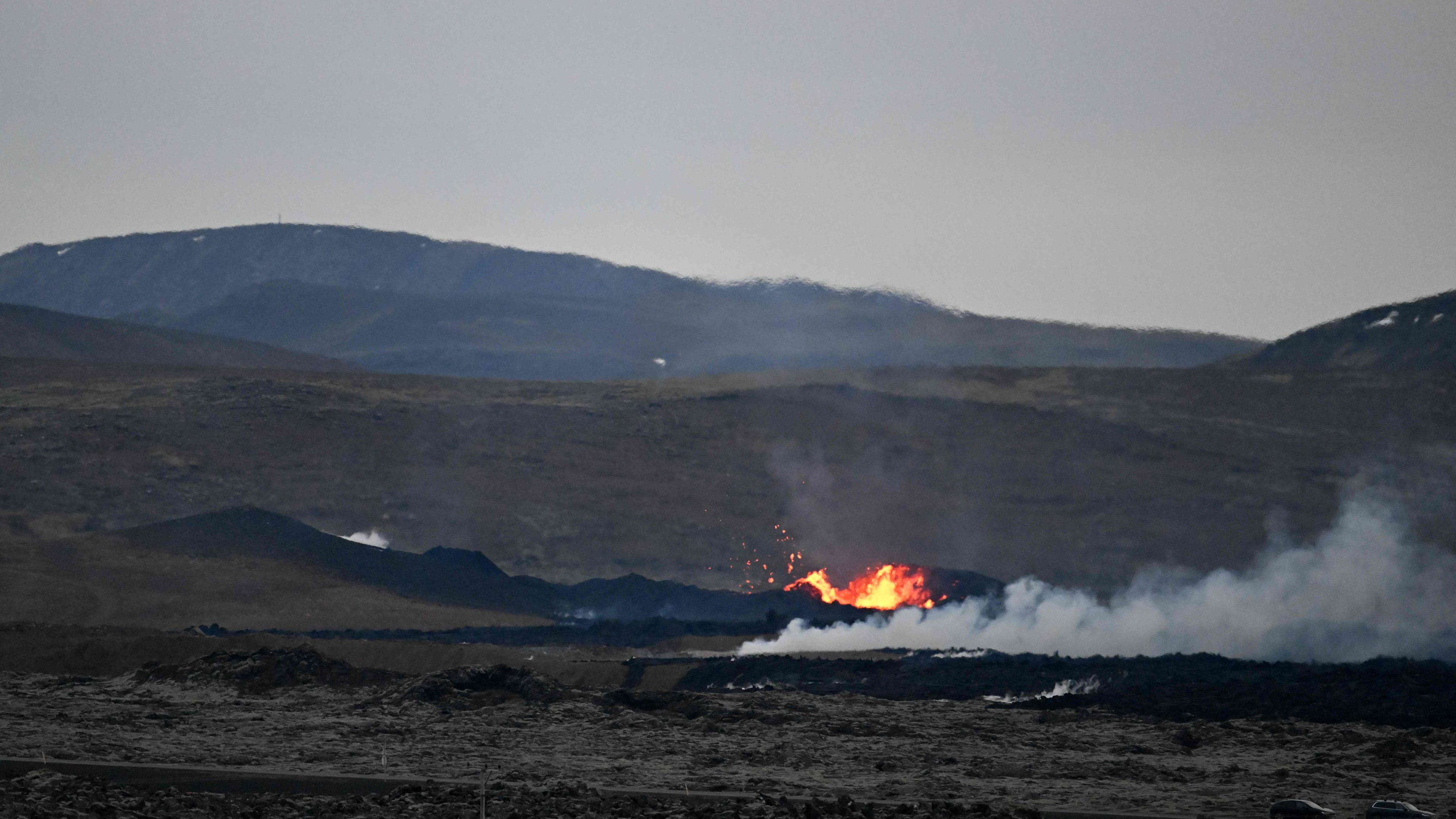 Island, Grindavik, Vulkanausbruch