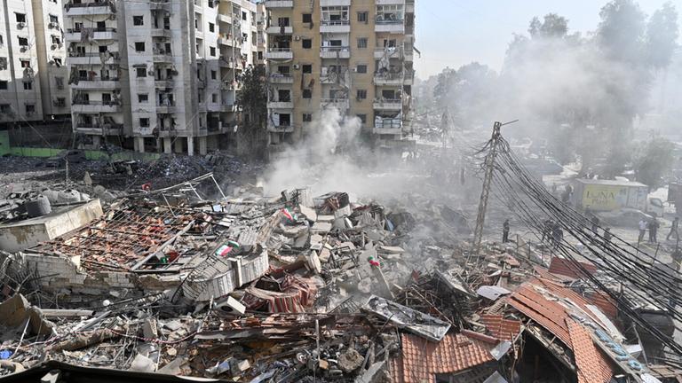 Israel Luftangriff auf Beirut Libanon