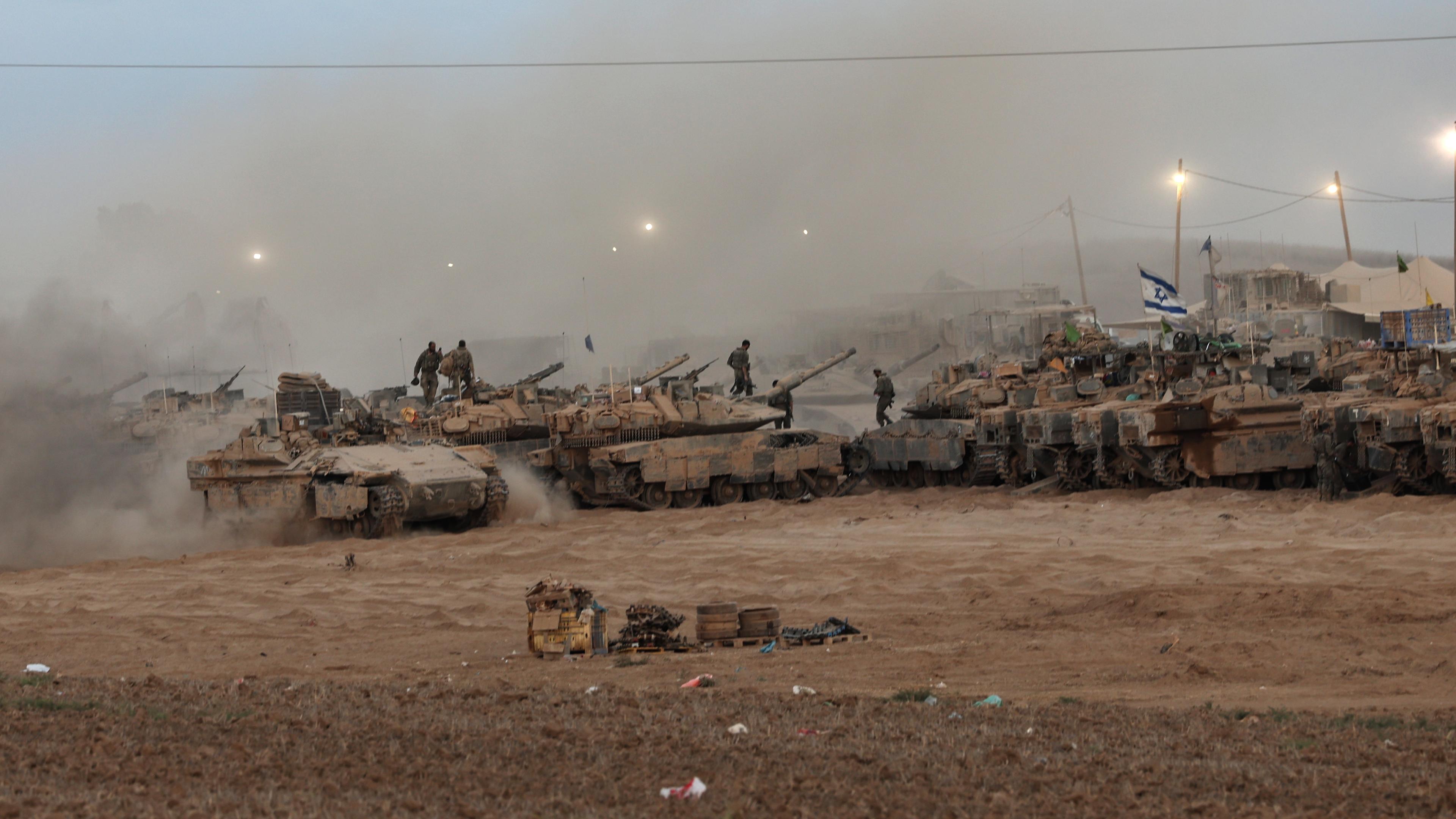 Israelische Panzer nach Einigung in Gaza