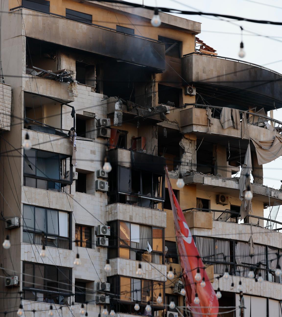 Ein zerstörtes Haus in Beirut. 