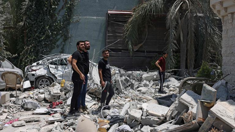 Mourners attend the funeral of Israeli hostage Jonathan Samerano