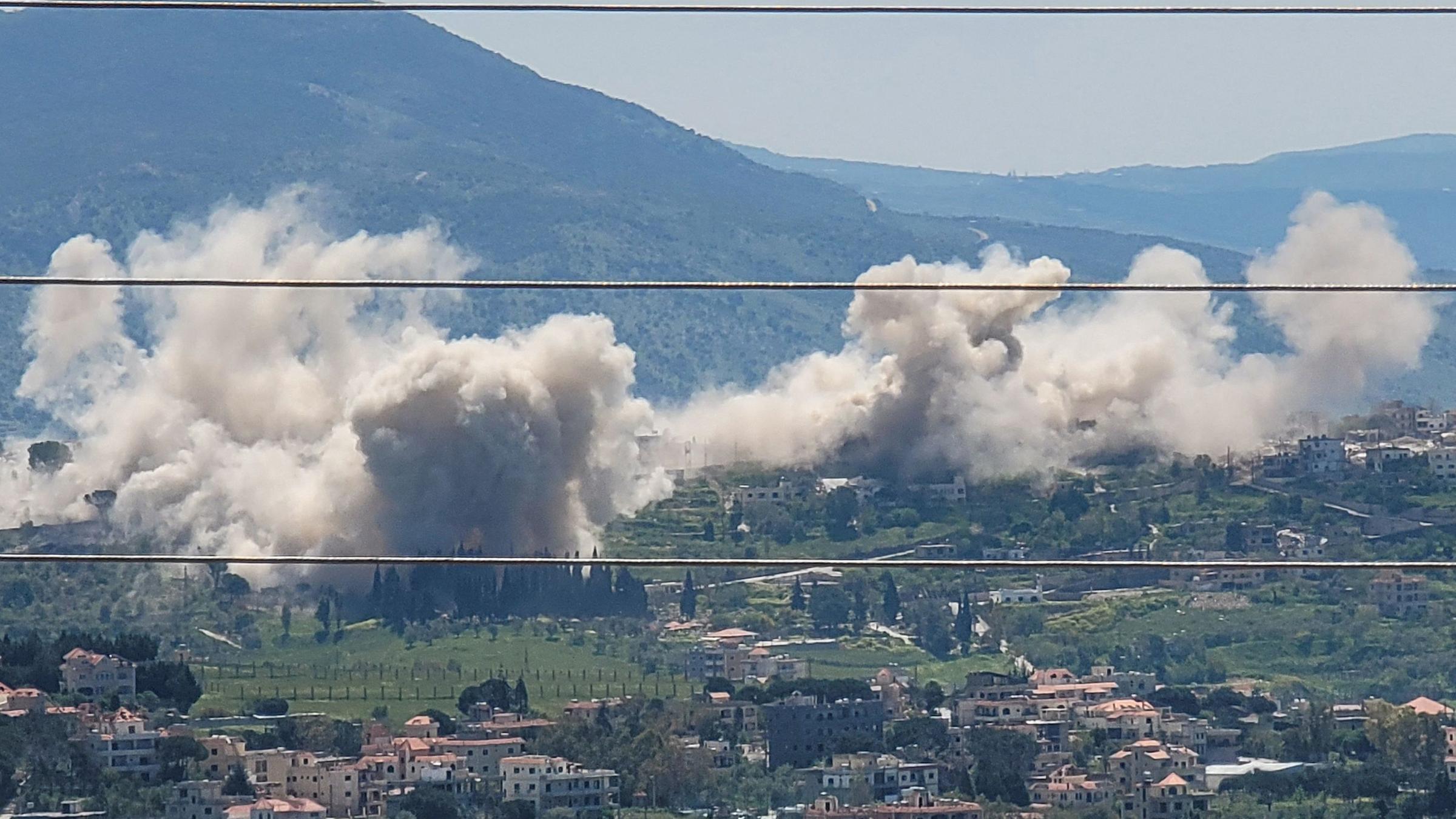 Libanon, Khiam: Explosionen nach einem israelischen Angriff