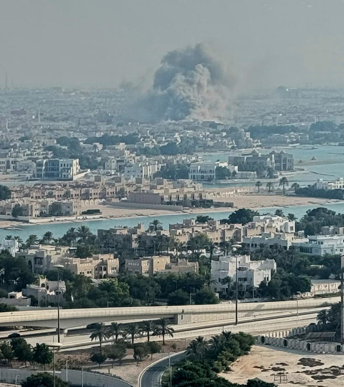 Rauch steigt nach einer Explosion infolge eines israelischen Angriffs am Dienstag, dem 9. September 2025, in Doha, Katar, auf.