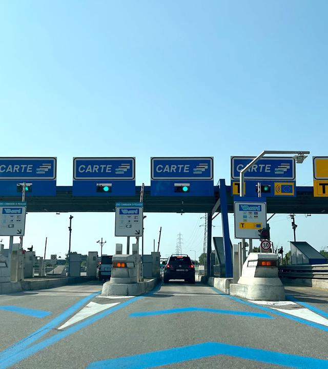 Mautstelle auf italienischer Autobahn