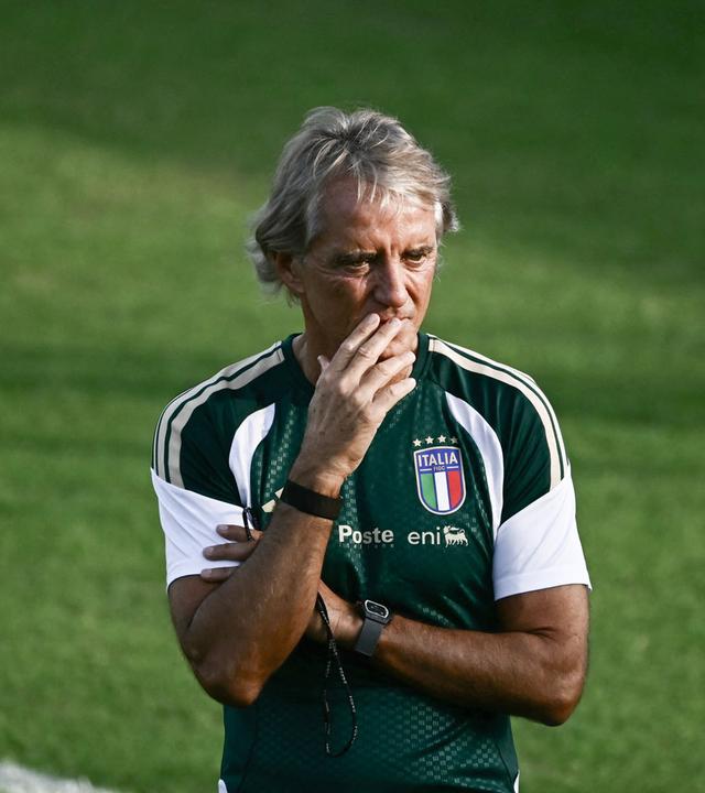 Italiens Cheftrainer Roberto Mancini