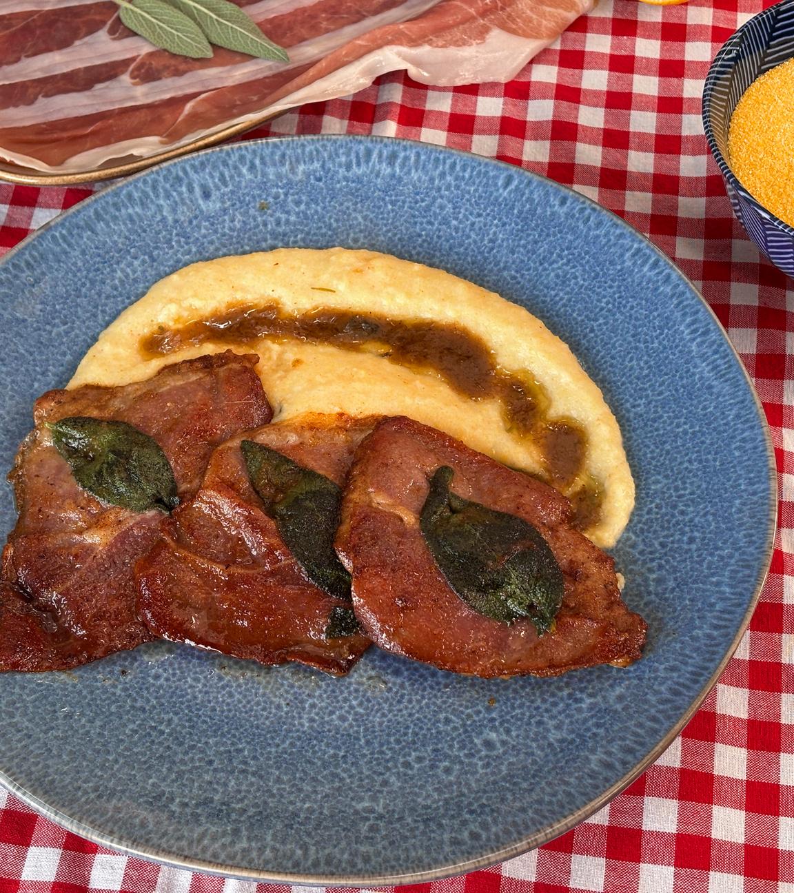 Italienisches Kalbsschnitzel mit Polenta