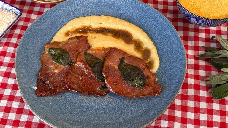 Italienisches Kalbsschnitzel mit Polenta