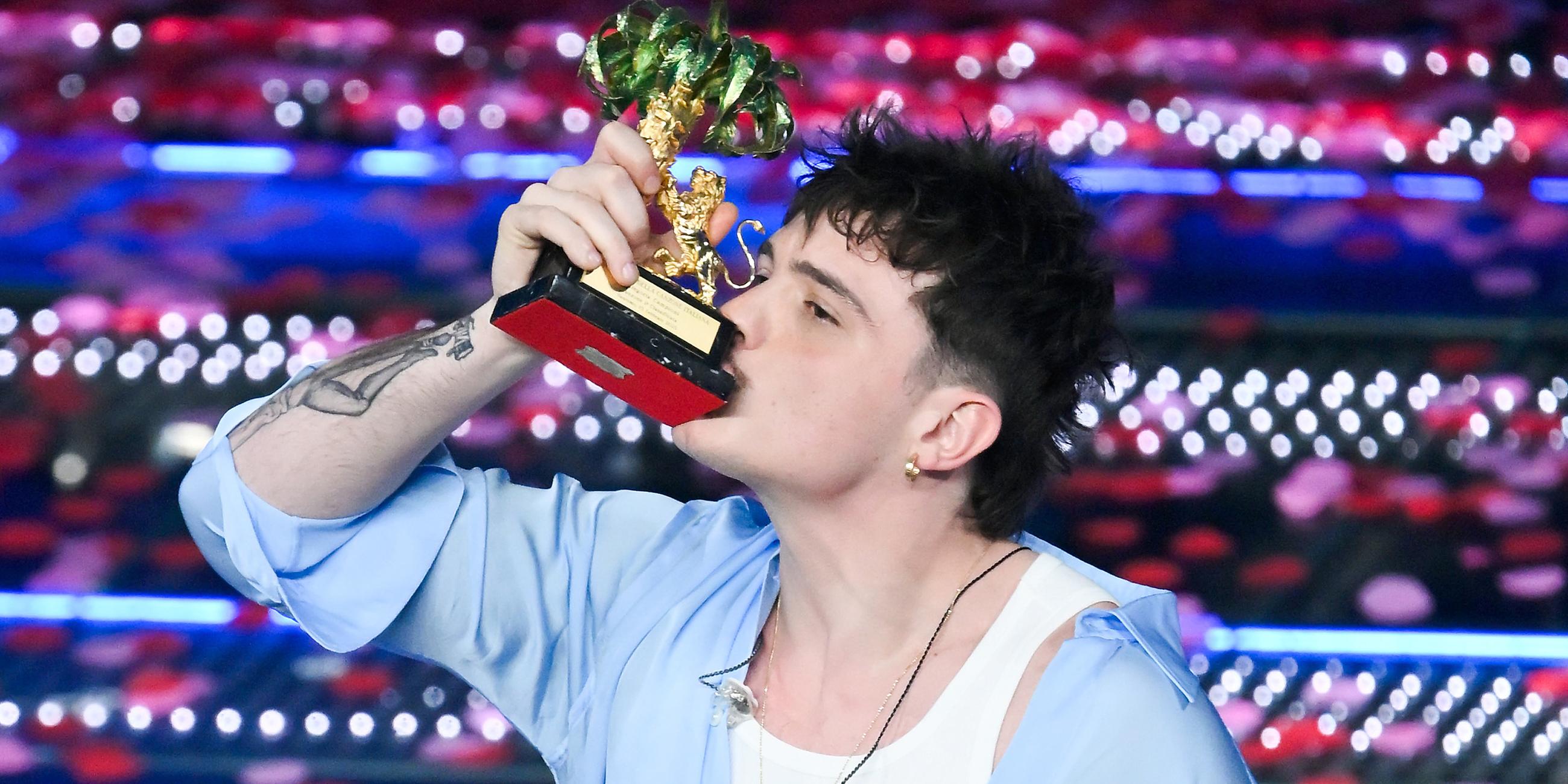 Italo-Popper Olly bei der 75th Italian Song Festival 2025 in Sanremo, aufgenommen am 16.02.2025