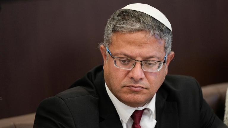 Itamar Ben-Gvir, Minister für nationale Sicherheit von Israel, nimmt an der wöchentlichen Kabinettssitzung teil.