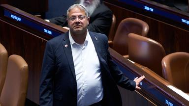 Israels Minister für nationale Sicherheit, Itamar Ben-Gvir, im israelischen Parlament während einer Sitzung zur Beratung eines Gesetzentwurfs zur Auflösung der Regierung am 20.05.2026 in Jerusalem.