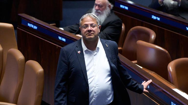 Israels Minister für Nationale Sicherheit, Itamar Ben-Gvir, im Israelischen Parlament. (Archiv)