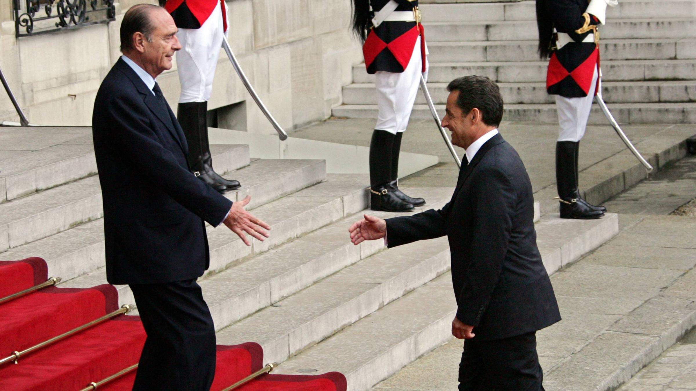 Archiv: Jacques Chirac und Nicolas Sarkozy im Jahre 2007