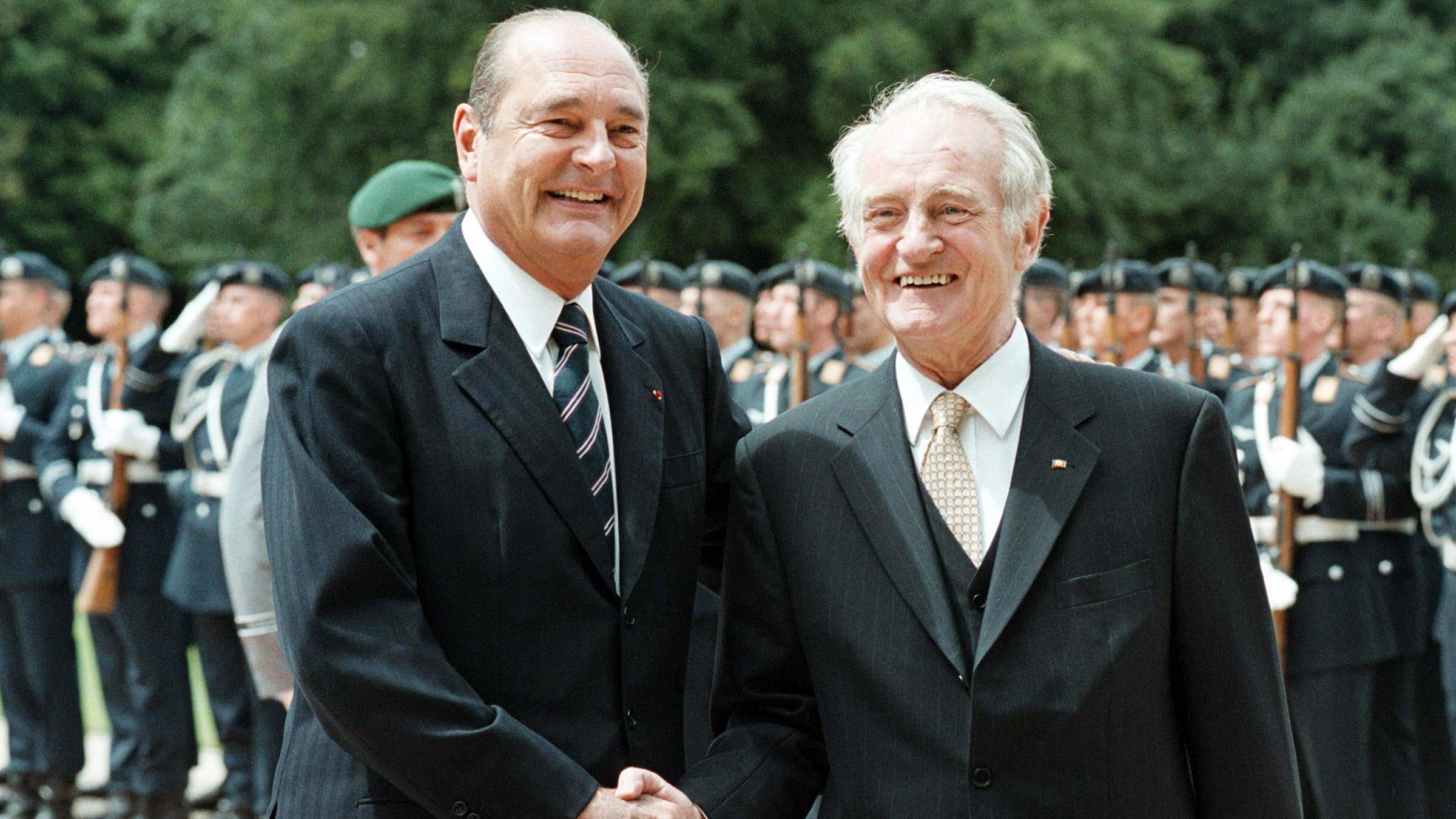 Archiv: Jacques Chirac und Johannes Rau am 26.06.2000 in Berlin