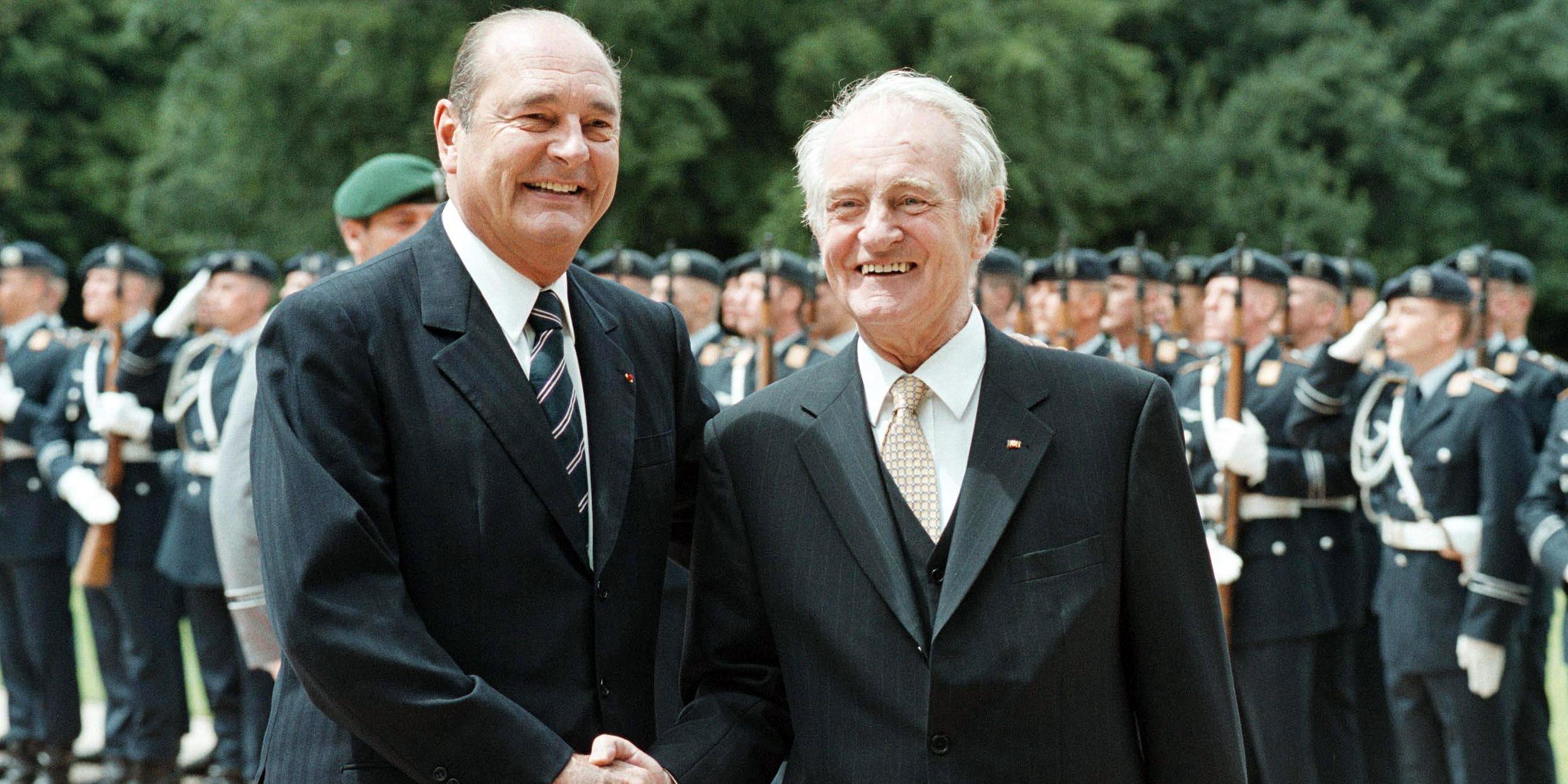 Archiv: Jacques Chirac und Johannes Rau am 26.06.2000 in Berlin