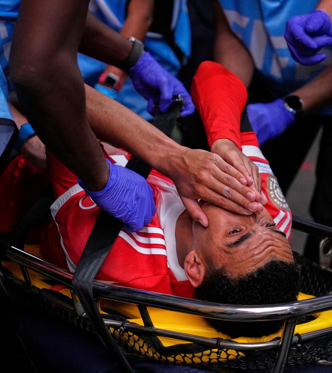 Jamal Musiala verletzte sich im Viertelfinale.
