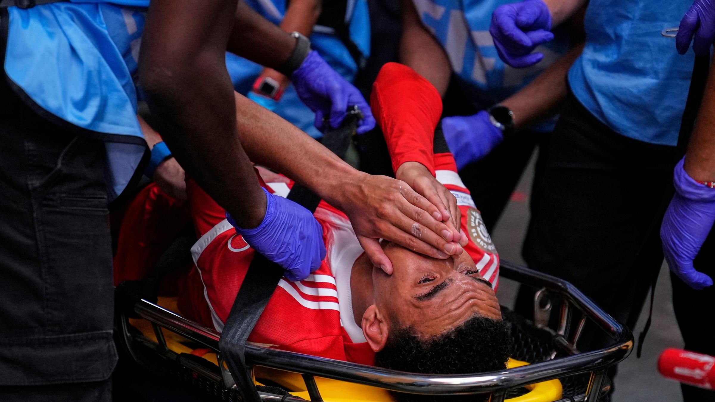 Jamal Musiala verletzte sich im Viertelfinale.