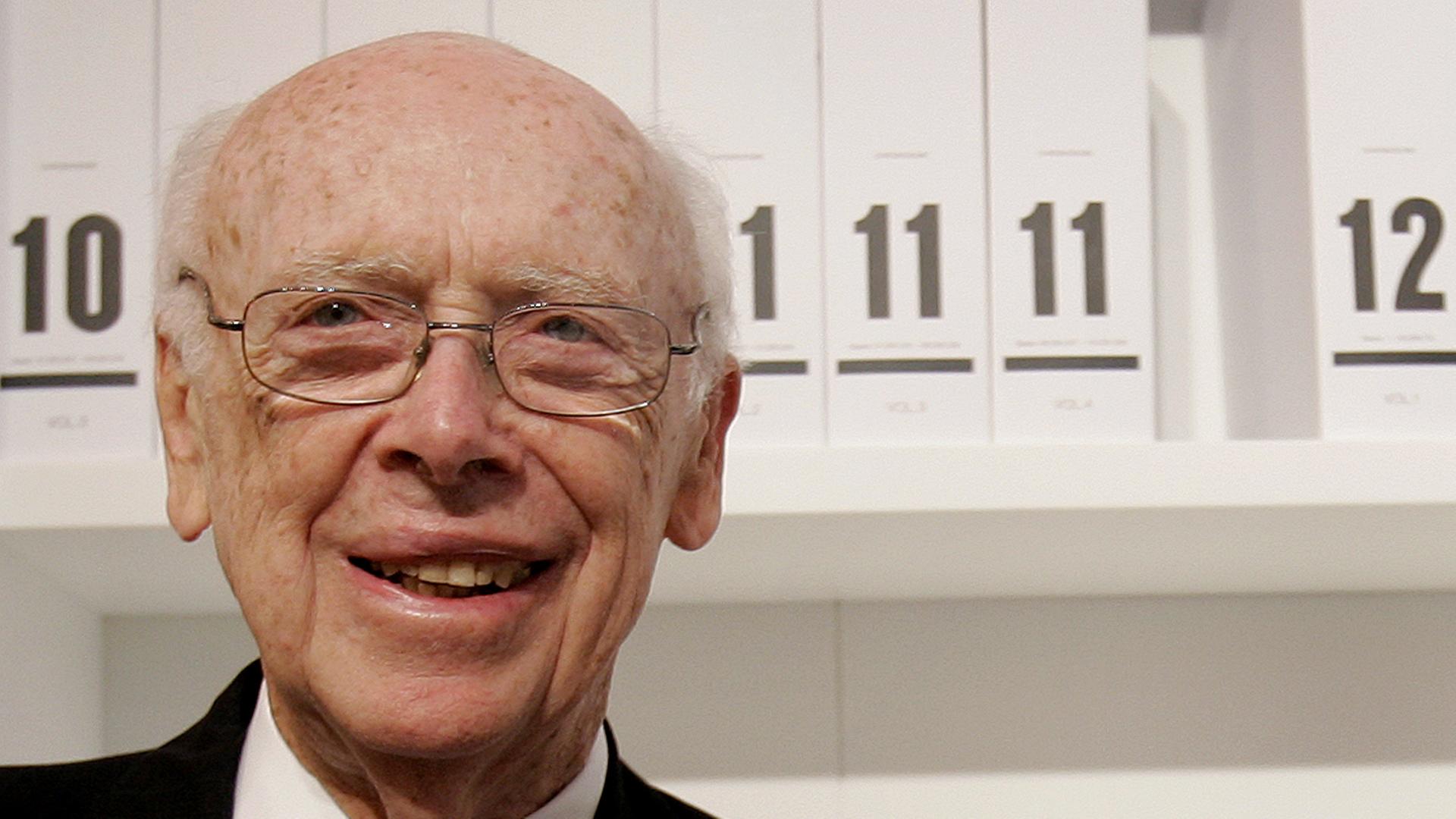 James Watson, Mitentdecker der DNA-Struktur, posiert am 20.06.2007 in London. 