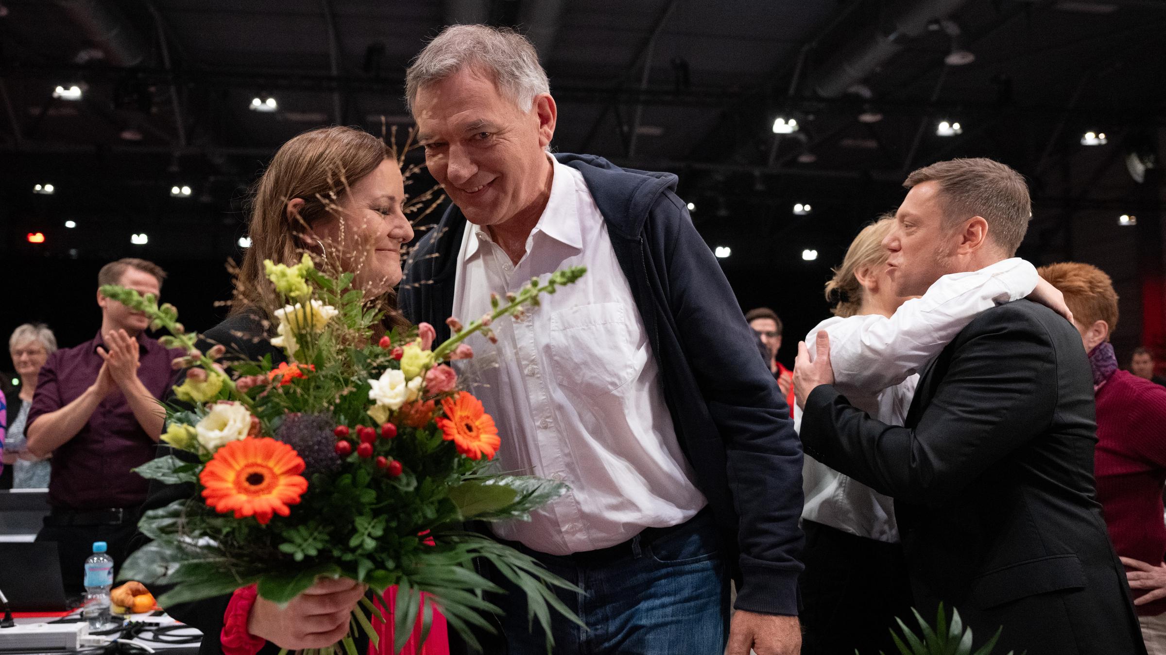 Jan van Aken und Ines Schwerdtner am 19.10.2024.