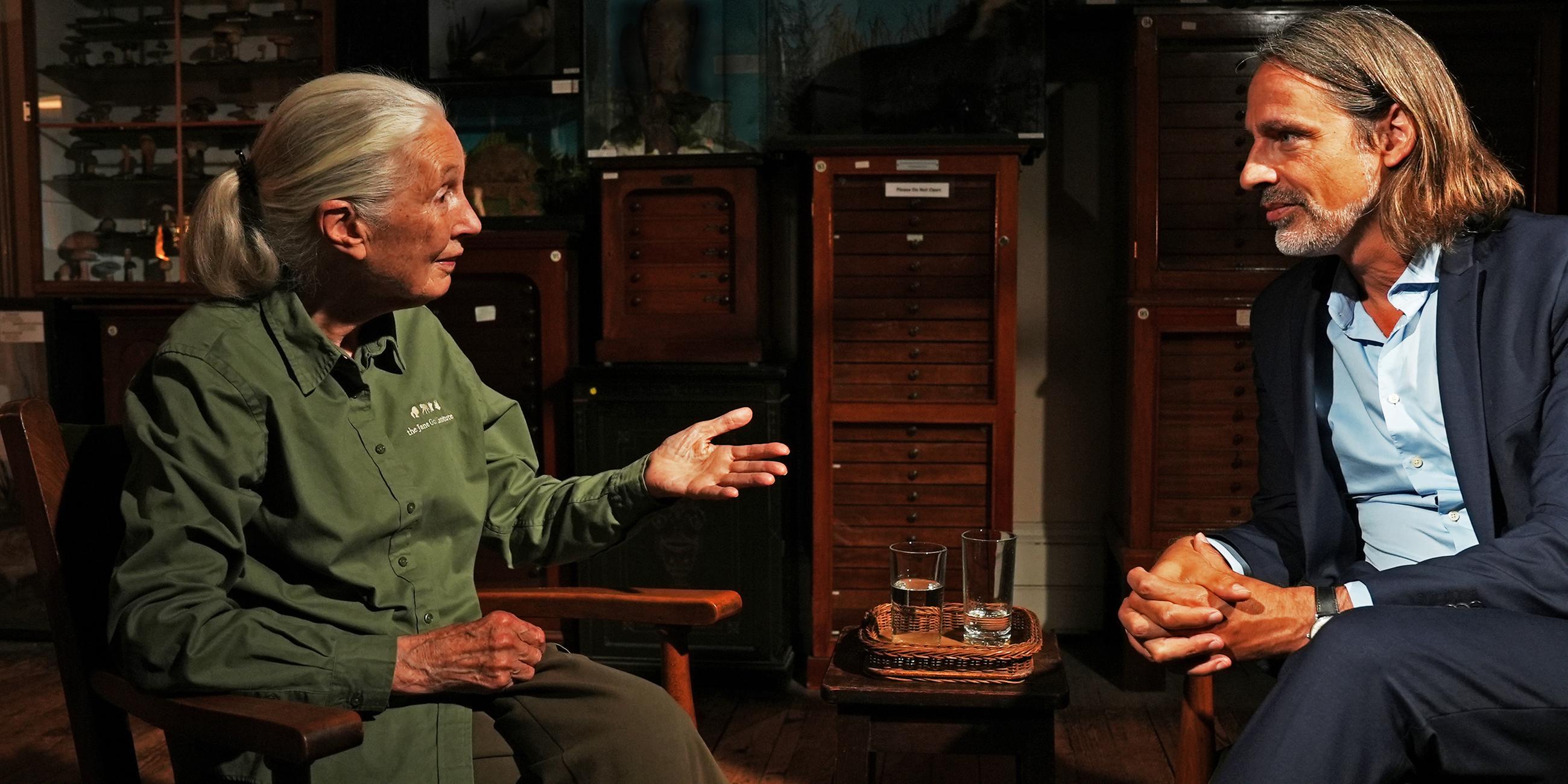 Jane Goodall und Richard David Precht im Gespräch