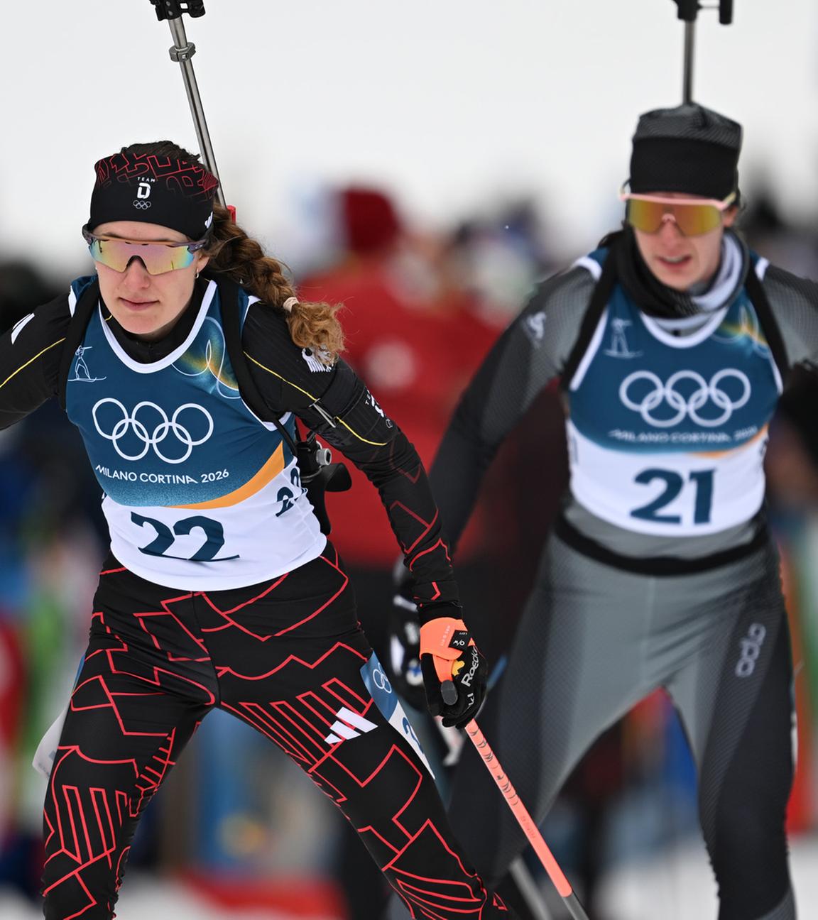 Biathletin Jana Hettich-Walz aus Deutschland während der oylmpischen Winterspiele in Mailand Cortina 2026.