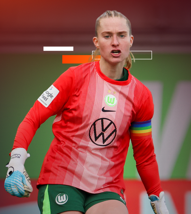 Wolfsburg Janina Minge als Torfrau