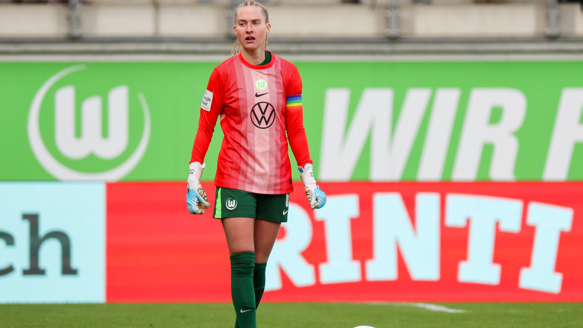 Janina Minge im Tor gegen Union Berlin 