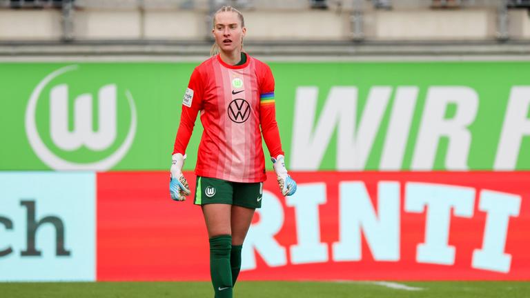 Janina Minge im Tor gegen Union Berlin 